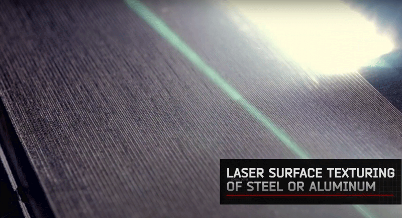 Texturing metals with fiber laser power 